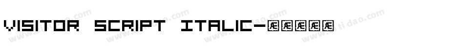 Visitor Script Italic字体转换